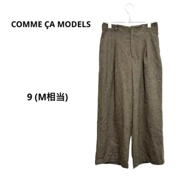 팬츠 가우초 헤링본 와이드 캐주얼 울 혼방 가을/겨울 M