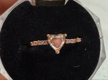 레인보우 문스톤 반지 핑크 실러