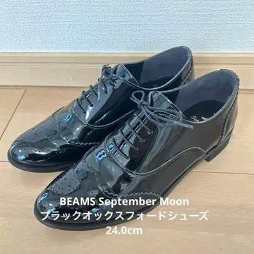BEAMS September Moon 블랙 옥스퍼드 신발