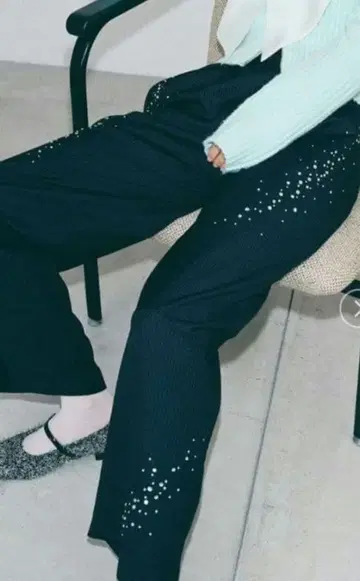 릴리 브라운 와이드 팬츠 스팽글