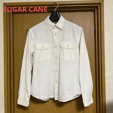 SUGAR CANE 슈가케인 화이트 샴브레이 셔츠 S