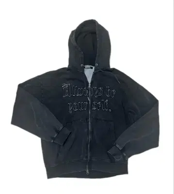 kutir / 지퍼 후드티 / 블랙 / 속기모