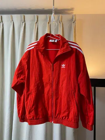 adidas 오리지널스 레드 집업 자켓