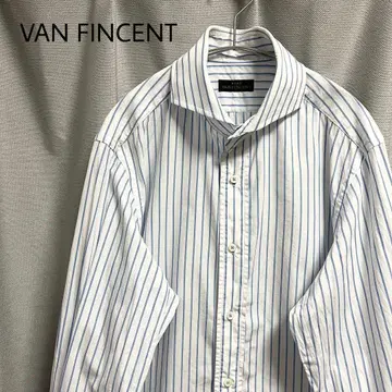 VAN FINCENT 스트라이프 셔츠 비즈니스 드레스 M CANCLINI