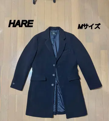 HARE 블랙 체스터 코트 M 사이즈