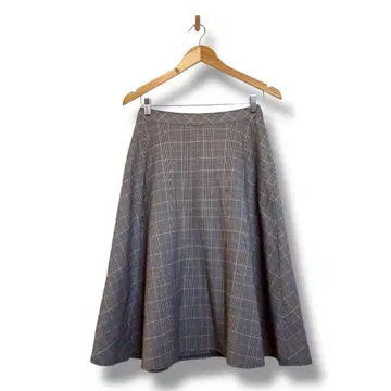 INDIVI 플레어 스커트 38 사이즈 체크 무늬 M 사이즈 인디비