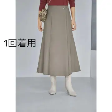 [ 1회 착용 ] 스타일 델리 부품 포인트 플레어 스커트 02