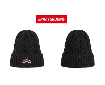 화제 상품 SPRAYGROUND 블랙 니트 모자 인기