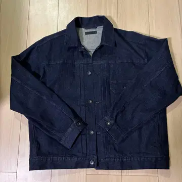 다크 데님 버튼 자켓