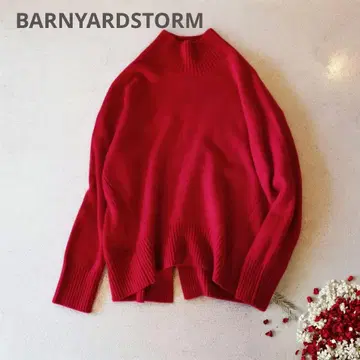 BARNYARDSTORM 울 & 캐시미어 IN 루즈핏 빨간색 니트