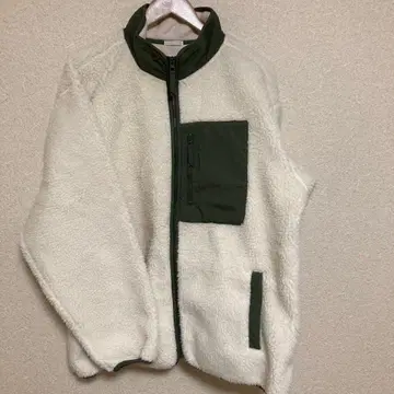 플리스 자켓 XL 화이트 그린