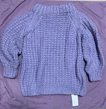 스나이델 Snidel 로우게이지 니트 풀오버 라벤더