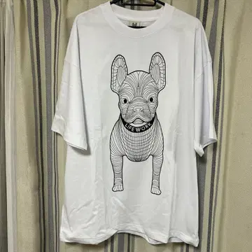 LIFEWORK 프렌치 불독 T셔츠 L 화이트