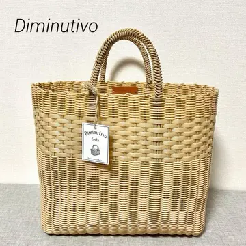 새상품 Diminutivo 튜브 토트 내로우 솔리드 정사각형 L 사이즈