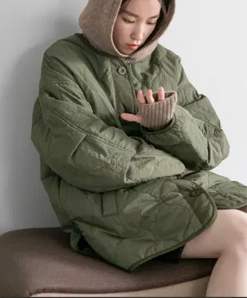 로리즈팜 퀼팅 블루종