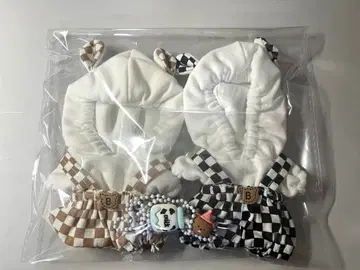 이츠누이 누이옷 토끼 귀 후드티 흑백 & 브라운