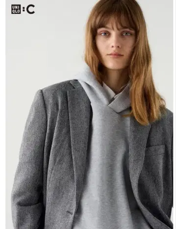 UNIQLO C 트위드 오버 사이즈 자켓 미사용 새상품 L 사이즈