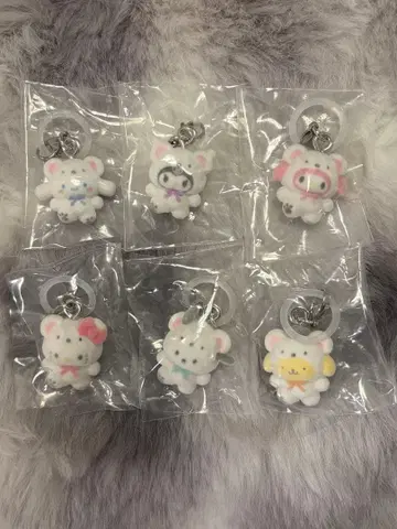 산리오 캐릭터즈 복슬복슬 스노우 메지루시 액세서리 컴플리트