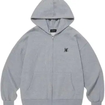 WOOALONG 우알롱 그레이 지퍼 후드티 M