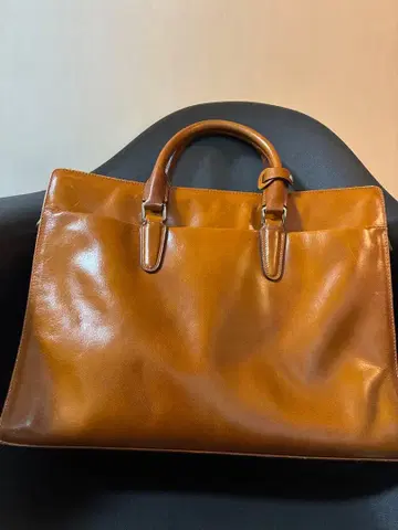 브라운 가죽 비즈니스 백 2웨이