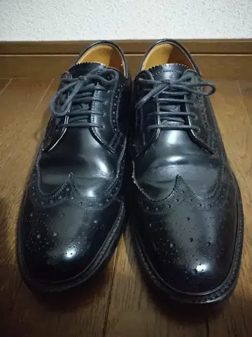 리갈 블랙 윙팁 레더 슈즈