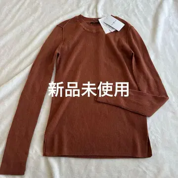 미사용 새상품 저널 스탠다드 브라운 리브 니트