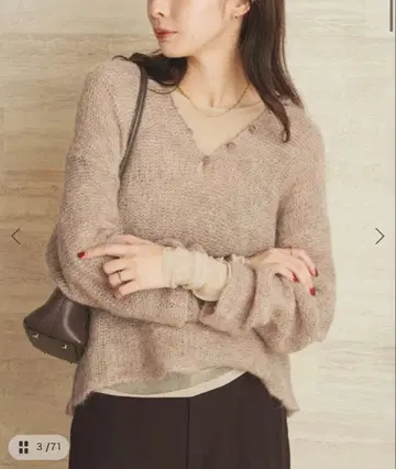 plage ALPACA MIX BUTTON 니트