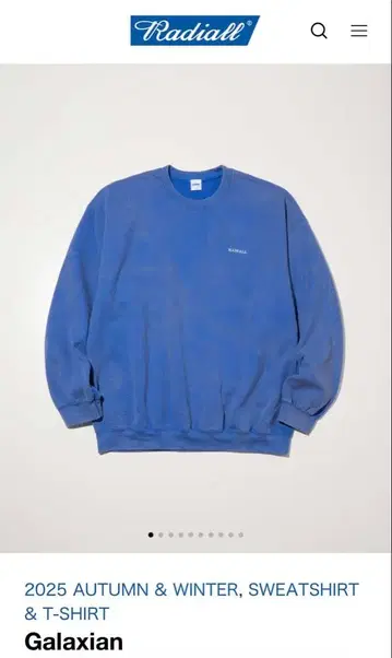 RADIALL GALAXIAN CREWNECK SWEAT BLUE