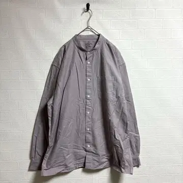 무인양품 () 연보라 버튼 셔츠 XL 심플 남성용