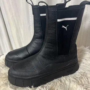 PUMA 사이드 고어 부츠 통굽 블랙