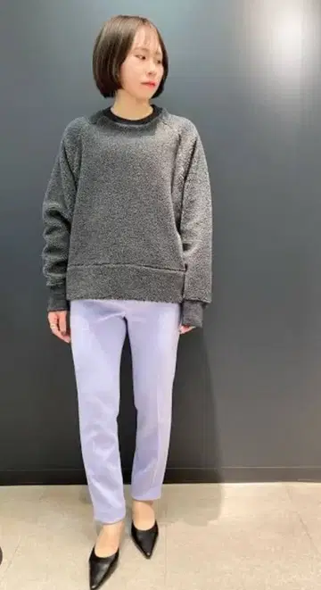 띠어리 보아 플리스 크루넥 풀오버