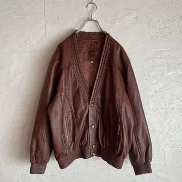 EURO 구제 의류 80s 90s 빈티지 ITALY 올 가죽 가디건
