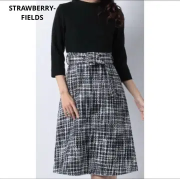 스트로베리 필드 트위드 도킹 원피스