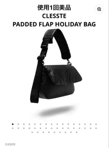 CLESSTE PADDED FLAP HOLIDAY BAG(BLACK)
