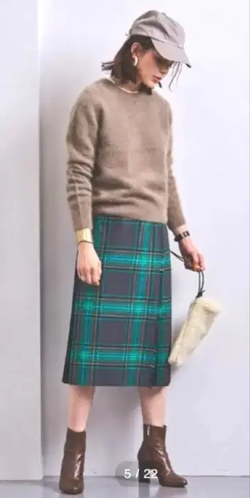 오닐 오브 더블린 별주 패치워크 퀼트 스커트 체크