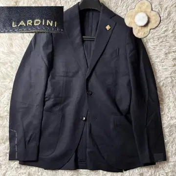 미사용 새상품 라르디니 테일러드 자켓 울 부토니에르 네이비 컬러