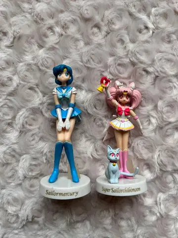 당시품 세일러문 머큐리 치비문 다이애나 피규어