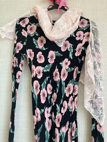 ZARA 스페인 브랜드 핑크 꽃무늬 롱 원피스 미사용 새상품