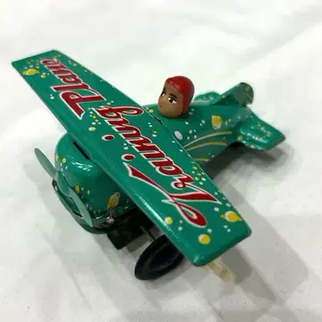 [ 박스 있음 ] 양철 완구 비행기 레트로 태엽식