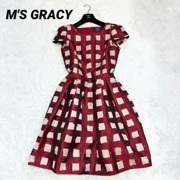 [ 컨디션 최상 ] 엠즈 그레이시 원피스 체크 40 빅 사이즈
