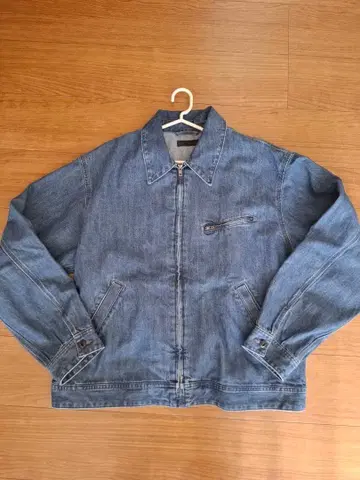 유니클로 데님 자켓 지퍼 포켓 부착 블루 XL