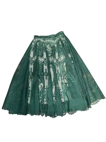 [ FRAY I.D ] 새상품급 레이스 스커트 그린 S~M