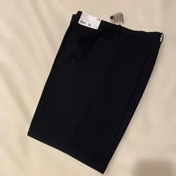 블랙 슬랙스 폴리에스테르 혼방