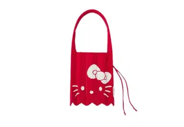 정품 럭키 플리츠 니트 헬로키티 레드