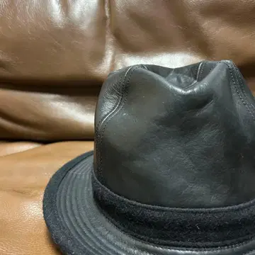 쿠티 카우 가죽 햇 천연 가죽 COOTIE 볼러햇