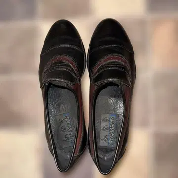 DRESSMAN 블랙 레드 스트라이프 로퍼