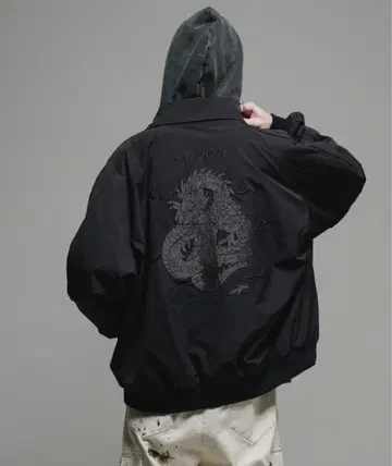 드래곤 자수 나일론 스카잔