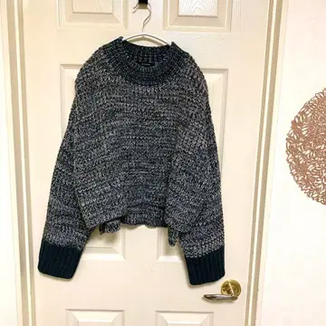 [ 새상품급 ] JEANASIS 다크 그린 니트 스웨터 숏 기장