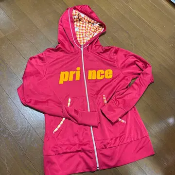 prince 후드 부착 빨간색 후드티