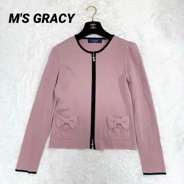 [ 컨디션 최상 ] 엠즈 그레이시 가디건 니트 리본 38 2021년